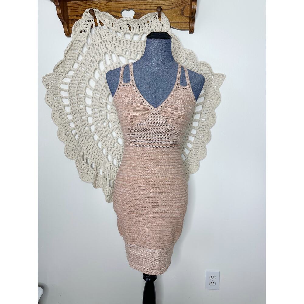 Torn By Ronny Kobo Mira Crochet Bodycon Dress Size Small